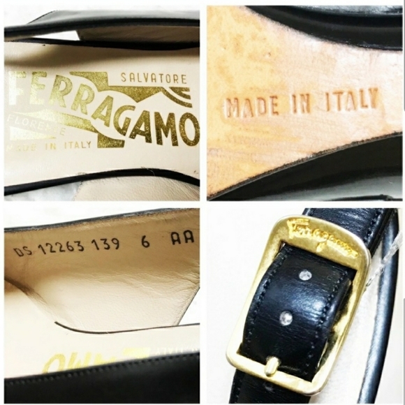 SALE Authentic Vintage Salvatore Ferragamo CapToe Sling Back Flat - Picture 4 of 5